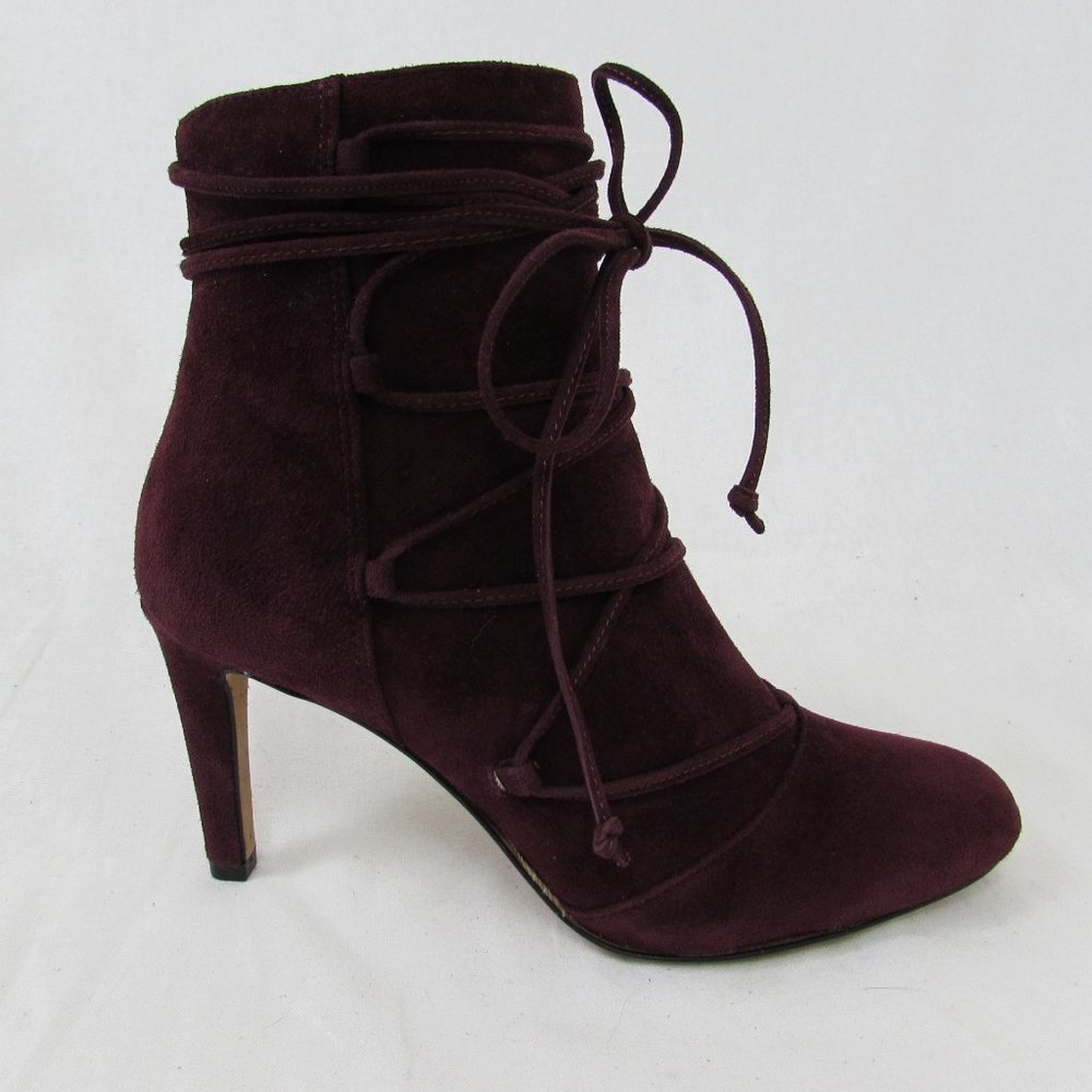 Vince Camuto Chenai Burgundy Ankle Heeled Boots 6M